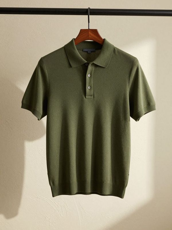 The Knit Polo — Olive